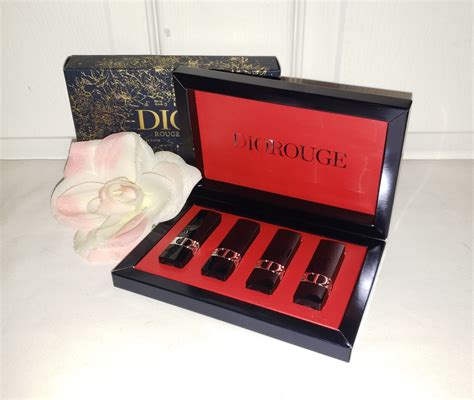 dior mini flower rhombic|Dior mini lipstick set.